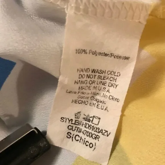 Hello Miss Chevron Print Shift Dress Sz S - Picture 5 of 6